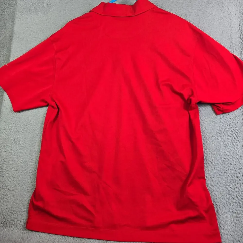Nike Fit Dry Golf Polo‎ Shirt Men's XL Casual Sunday Red Tour Athletic